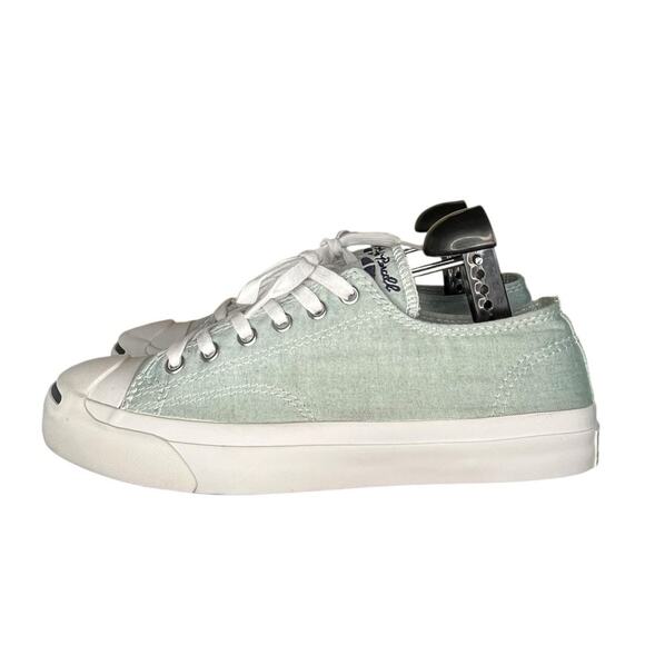 Converse x Jack Purcell Round Toe Sneakers M7 W8.5 Green White - Picture 1 of 5